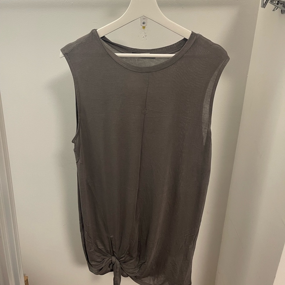 Sleeveless Charcoal Top